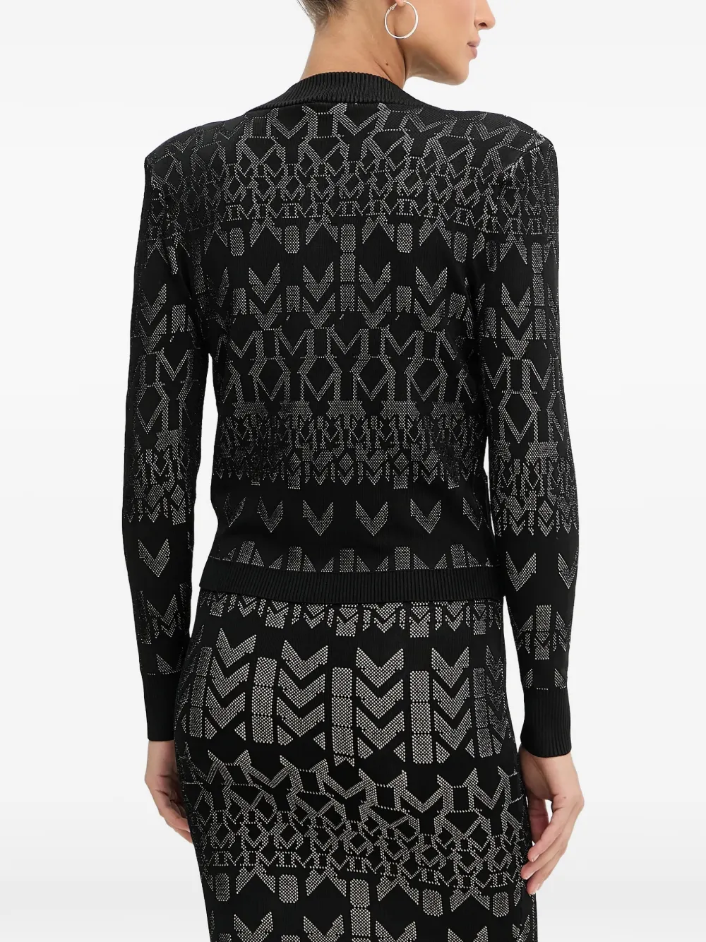  Marciano By Guess Button Patterned Cardigan - Black 