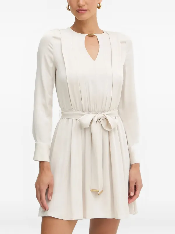 MARCIANO By GUESS Keyhole Belted Mini Dress | Neutrals | FARFETCH OM MARCIANO By GUESS Keyhole Belted Mini Dress | Neutrals | FARFETCH OM