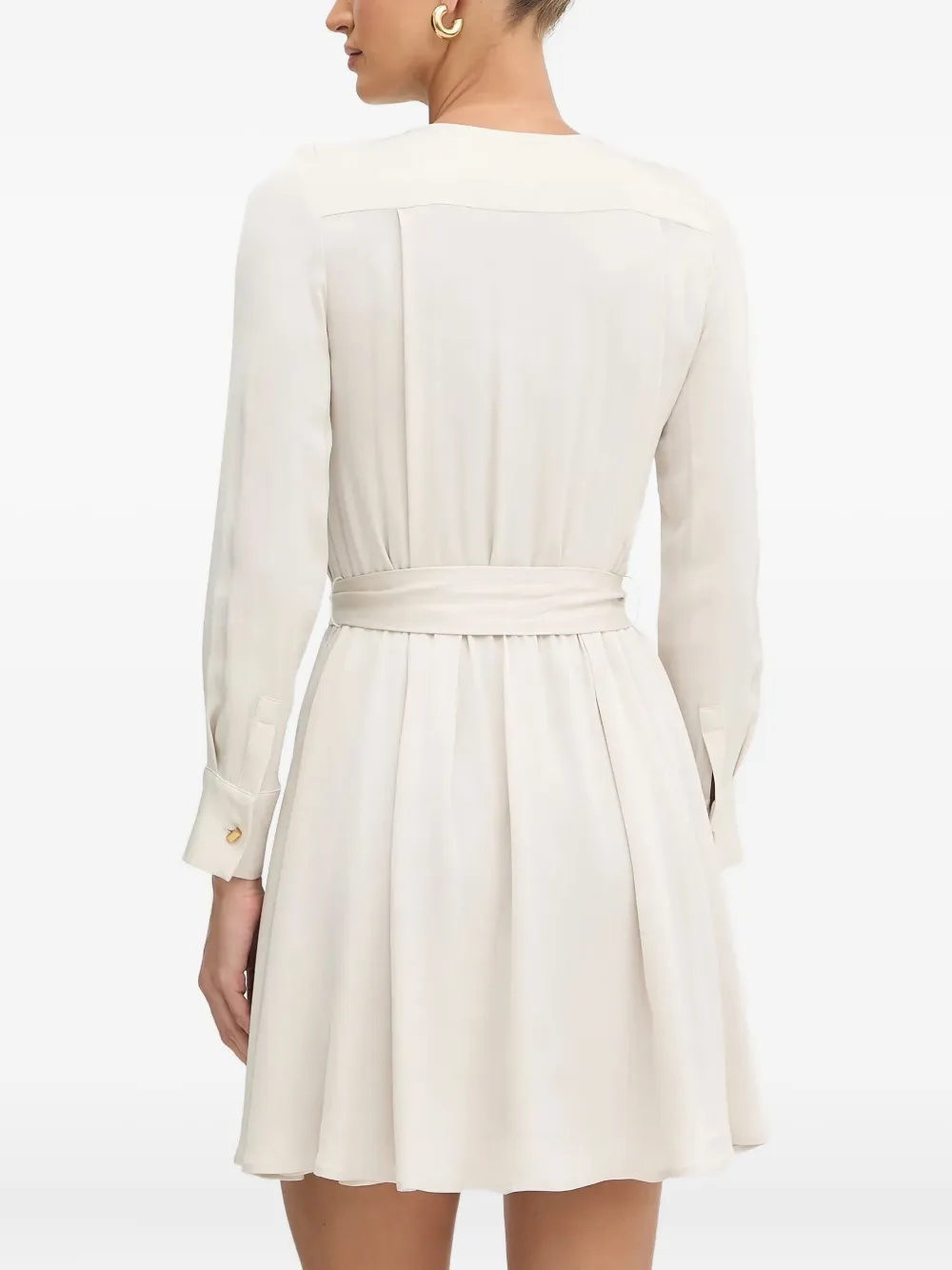 Marciano Keyhole Belted Mini Dress In White