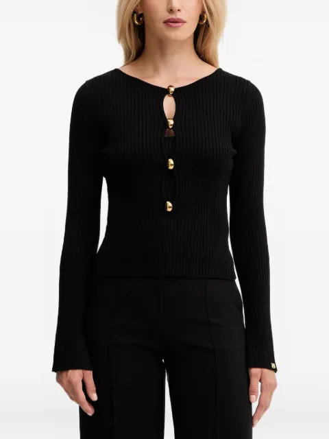 Marciano button-detail ribbed top