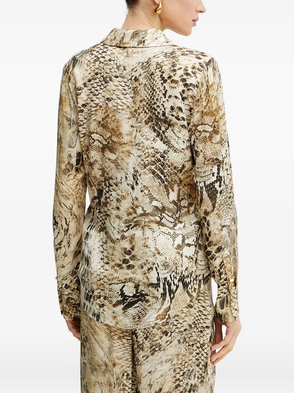  Marciano By Guess Melissa Buttoned Animal-print Shirt - Neutrals 