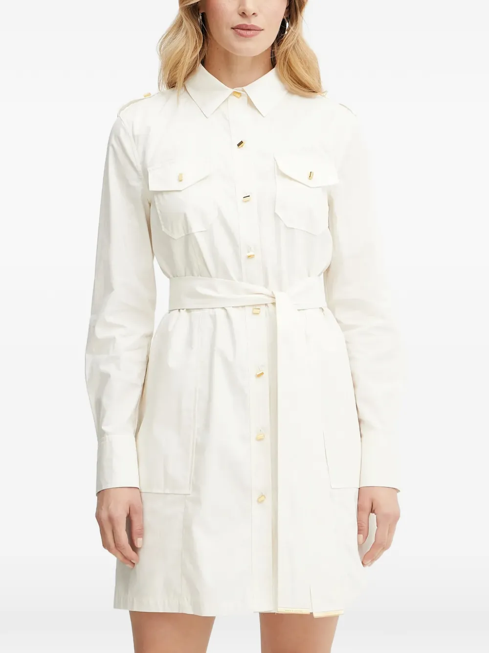 MARCIANO by GUESS belted midi dress | White | Image 1