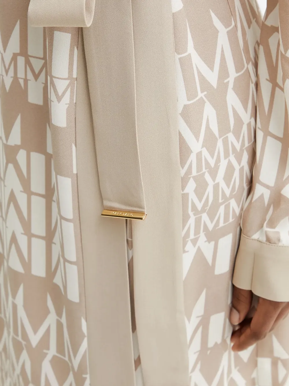 Guess Usa Belted Geometric-pattern Mini Dress In Neutral