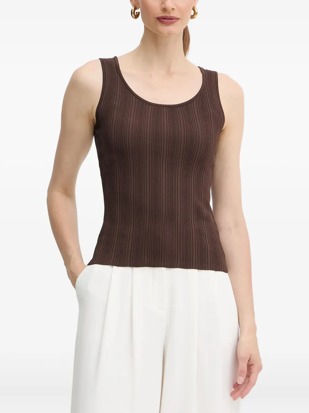 Guess Usa Kathleen Ribbed Sweater Set In Brown