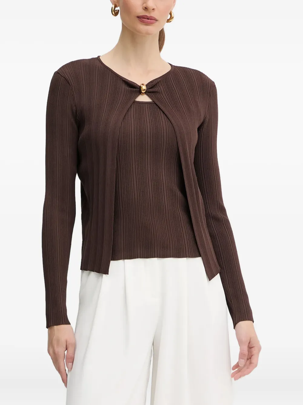 GUESS USA Kathleen ribbed sweater set - ブラウン GUESS USA Kathleen ribbed sweater set - ブラウン