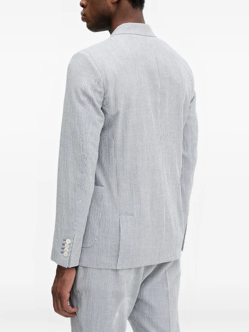 Marciano Striped Blazer In Blue