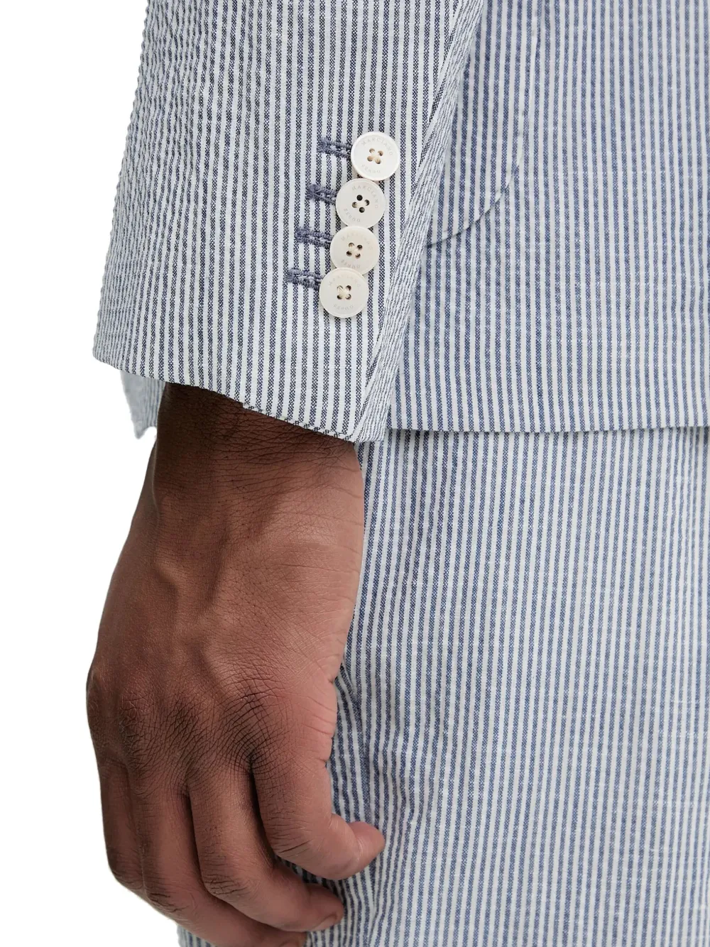 Marciano Striped Blazer In Blue