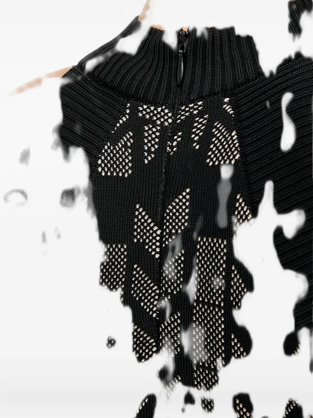 Marciano Halter-neck Geometric Top In Black