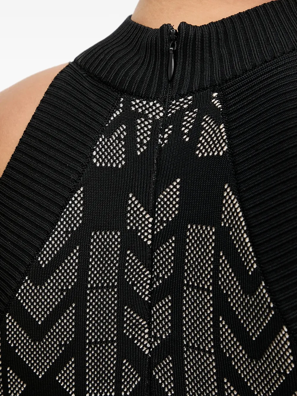Halter-Neck Geometric Top