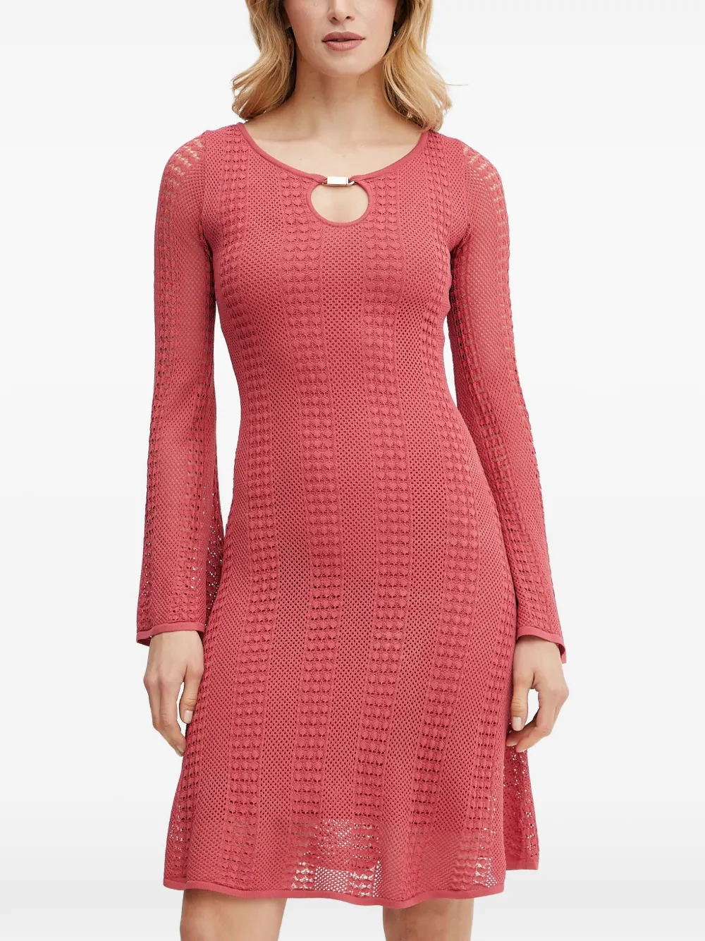 MARCIANO by GUESS cut-out long-sleeve mini dress | Pink | Image 1