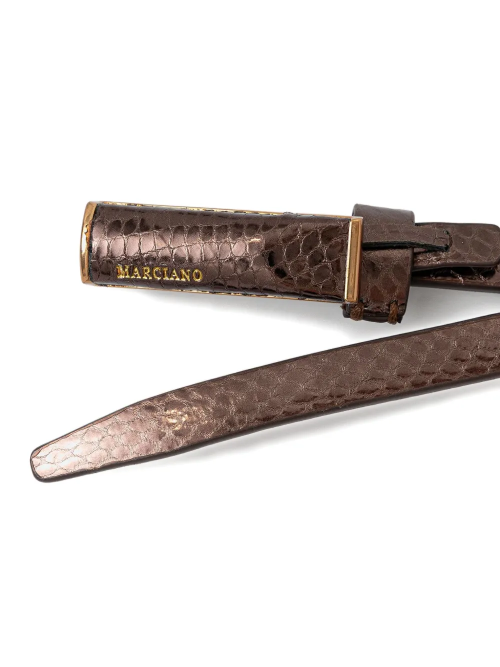 Marciano reptile-effect belt - Bruin