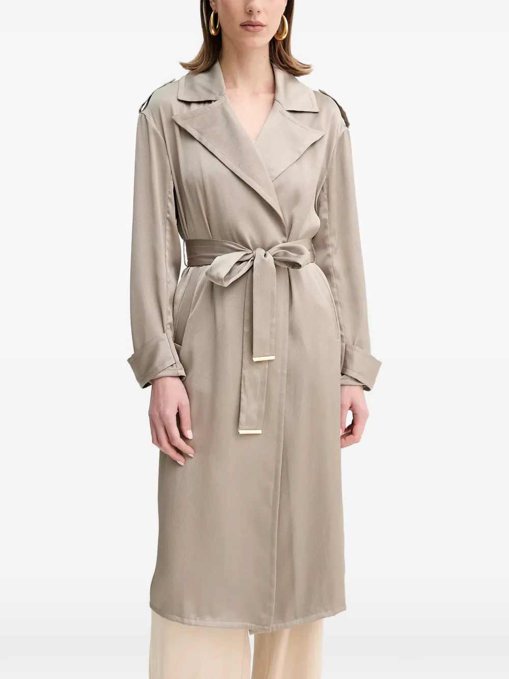 MARCIANO by GUESS belted notched-lapels trench | Neutrals | Image 1