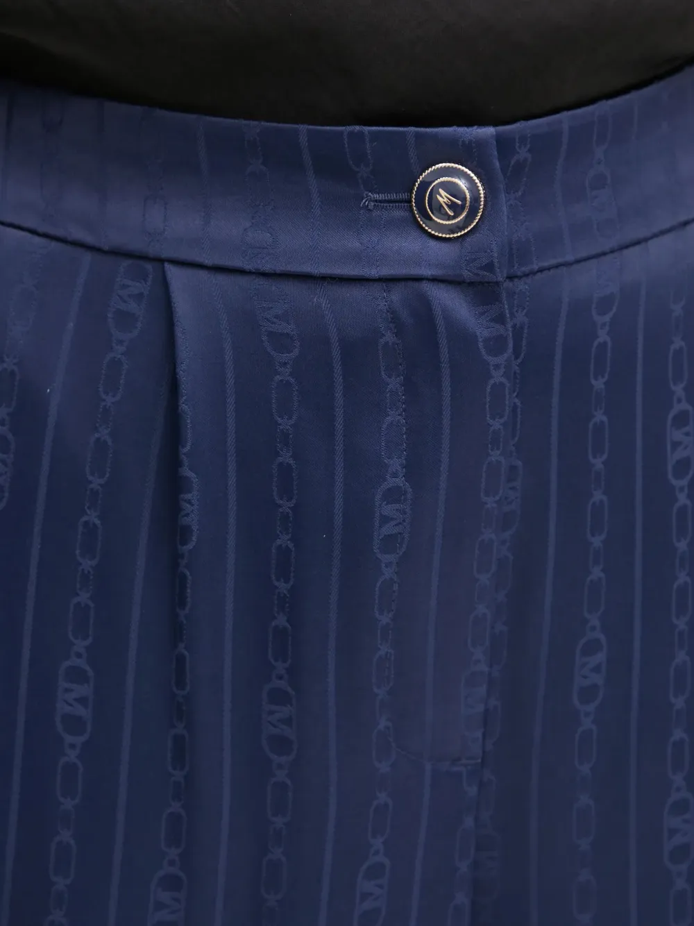 Guess Usa Button-fastening Pattern Trousers In Blue