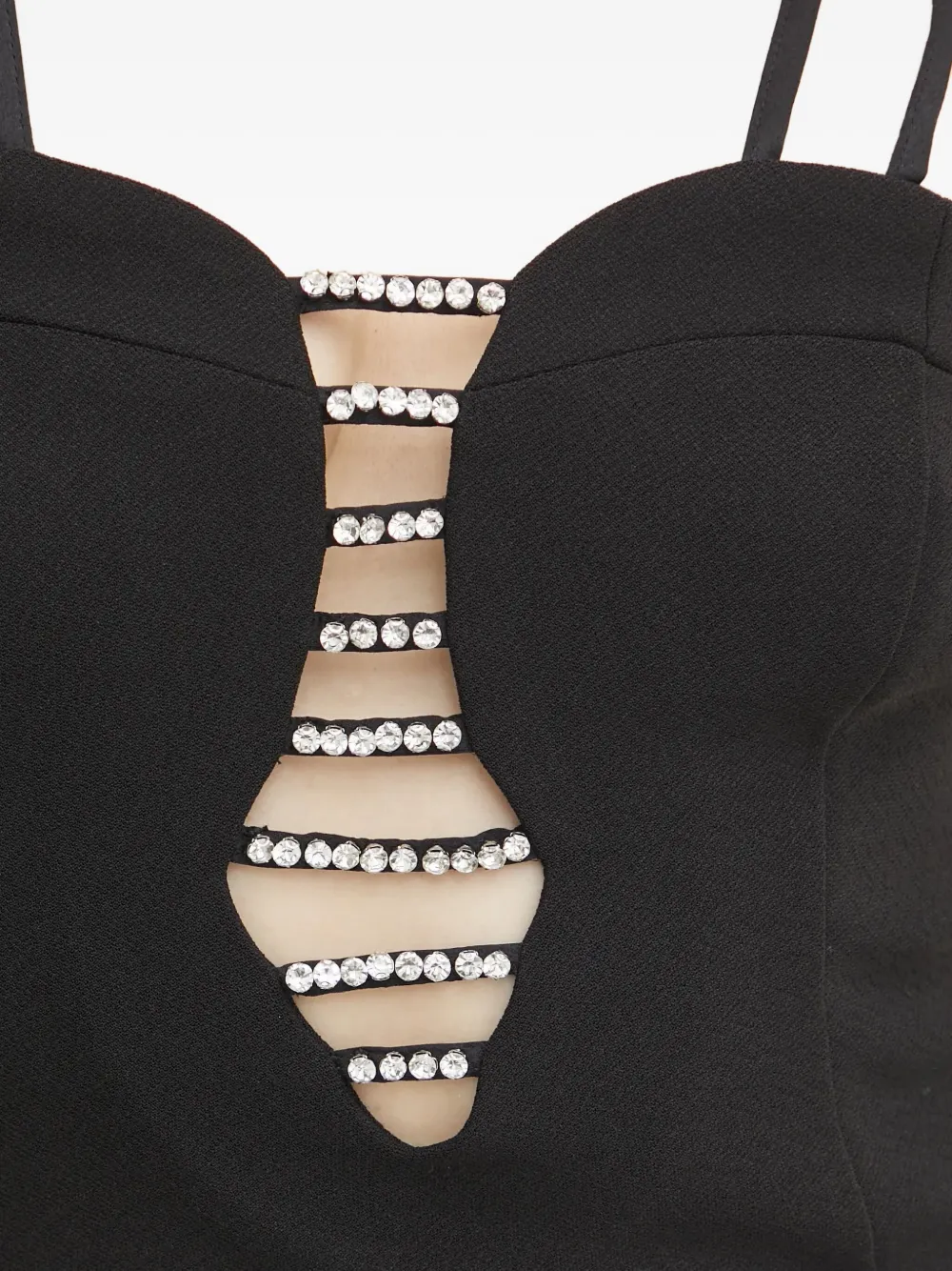 Guess Usa Marciano Strap-embellished Mini Dress In Black