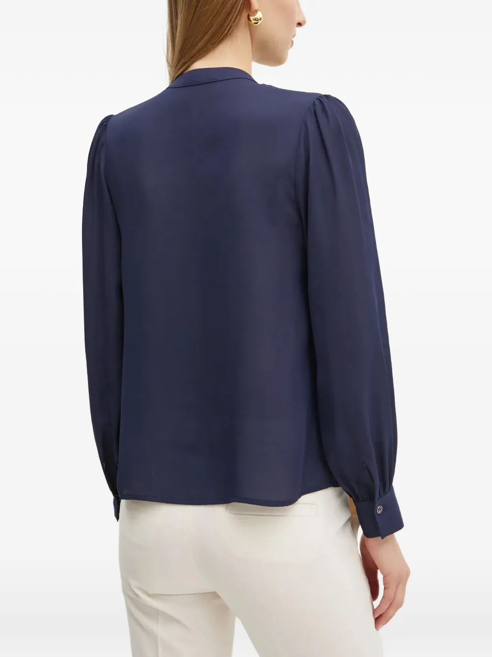  Marciano By Guess V-neck Long-sleeve Blouse - Blue 