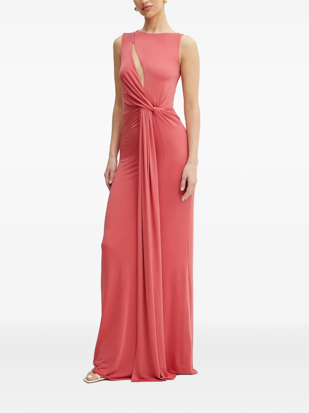 Marciano knot-detail cut-out detail maxi dress - Roze