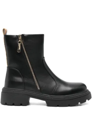 Dr. Martens Bota Zebzag Rigger De Couro | Preto | FARFETCH BR