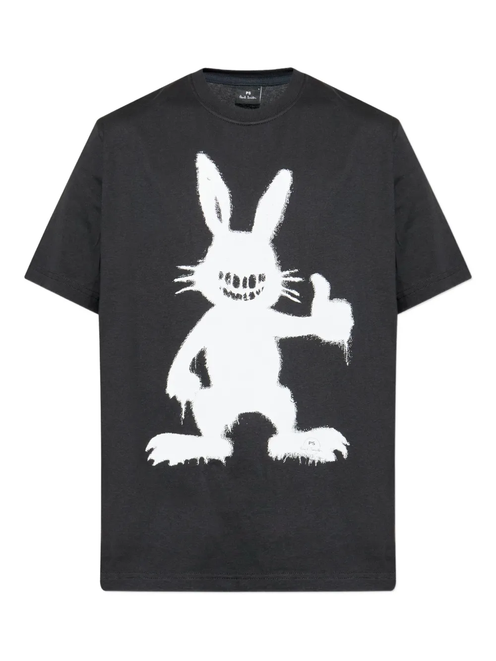 Ps By Paul Smith Rabbit-print T-shirt In Black