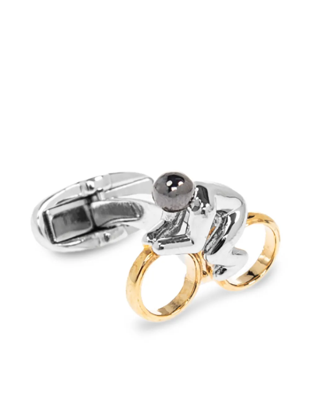 Paul Smith Manchetknopen met fietser Zilver