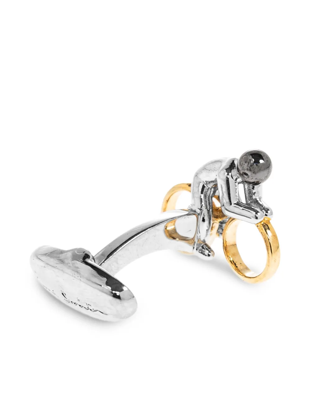 Paul Smith Manchetknopen met fietser - Zilver