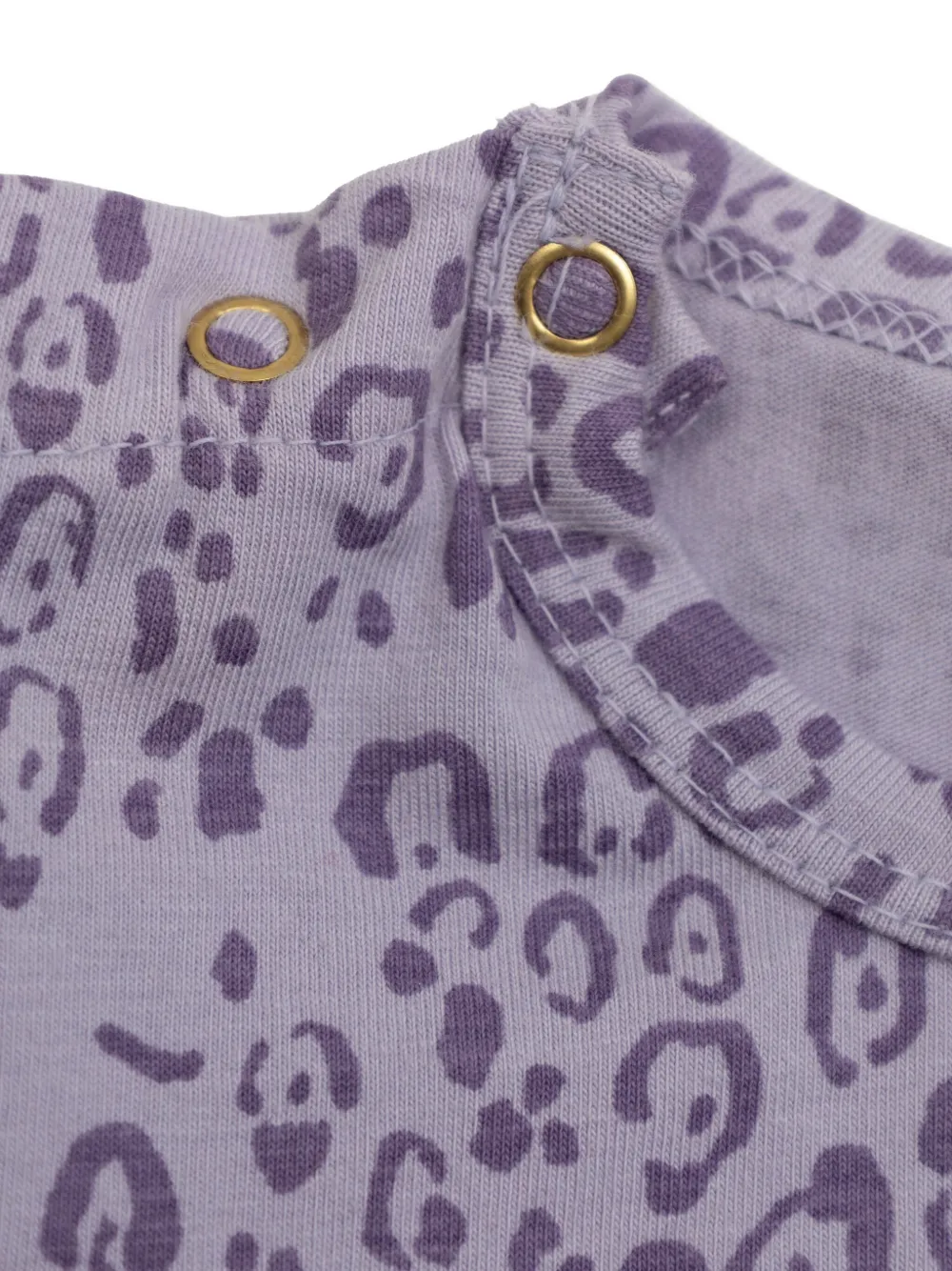 Mini Rodini Leopard-pattern Babysuit In Purple