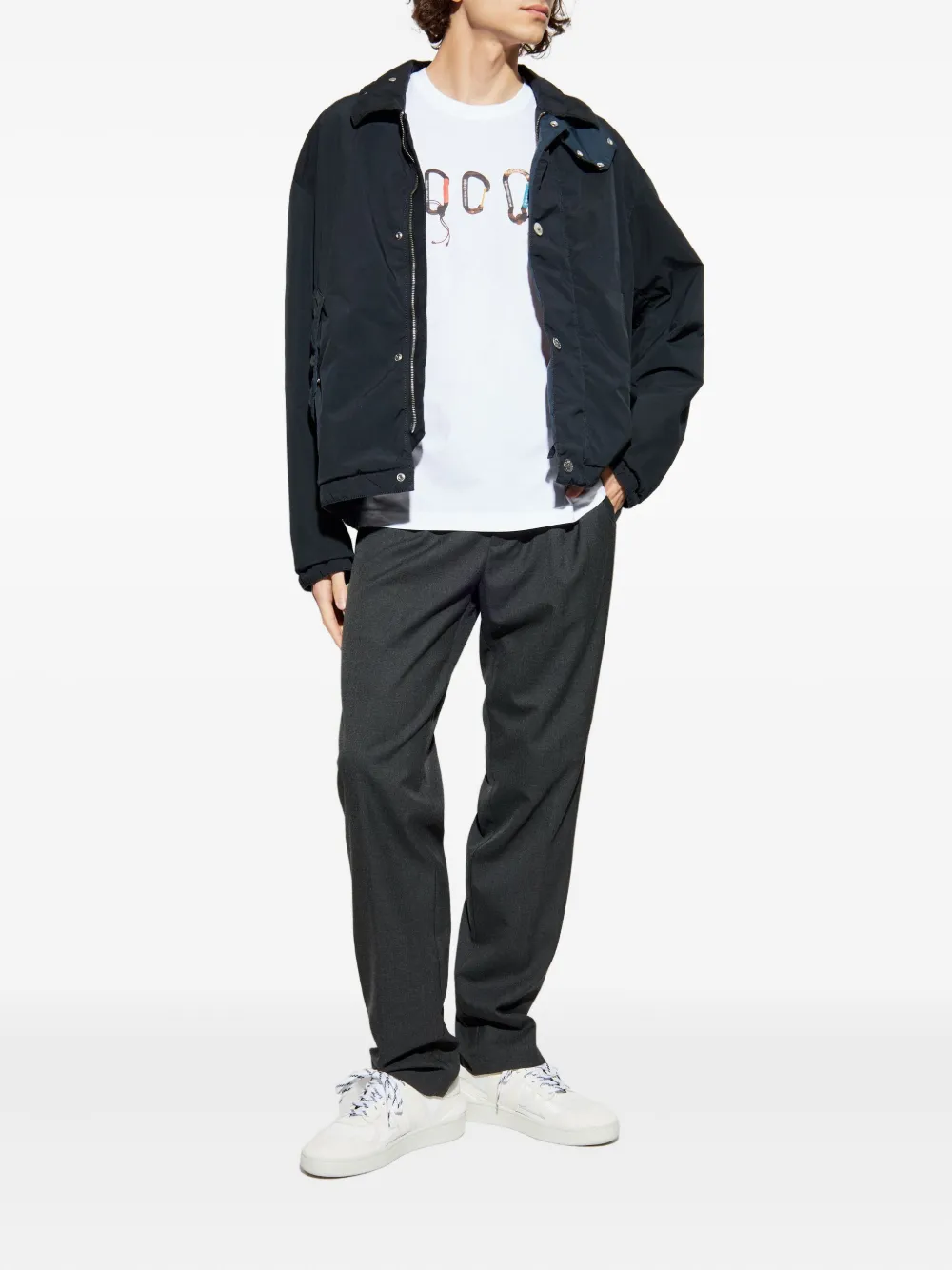 PS Paul Smith carabiner-print T-shirt - Wit