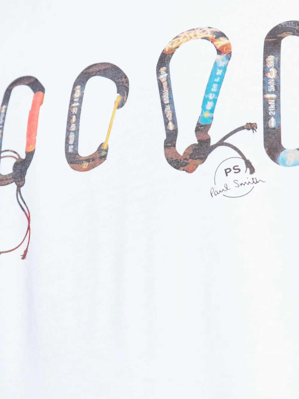 Ps By Paul Smith Ps Paul Smith Carabiner Organic Cotton T-shirt In White