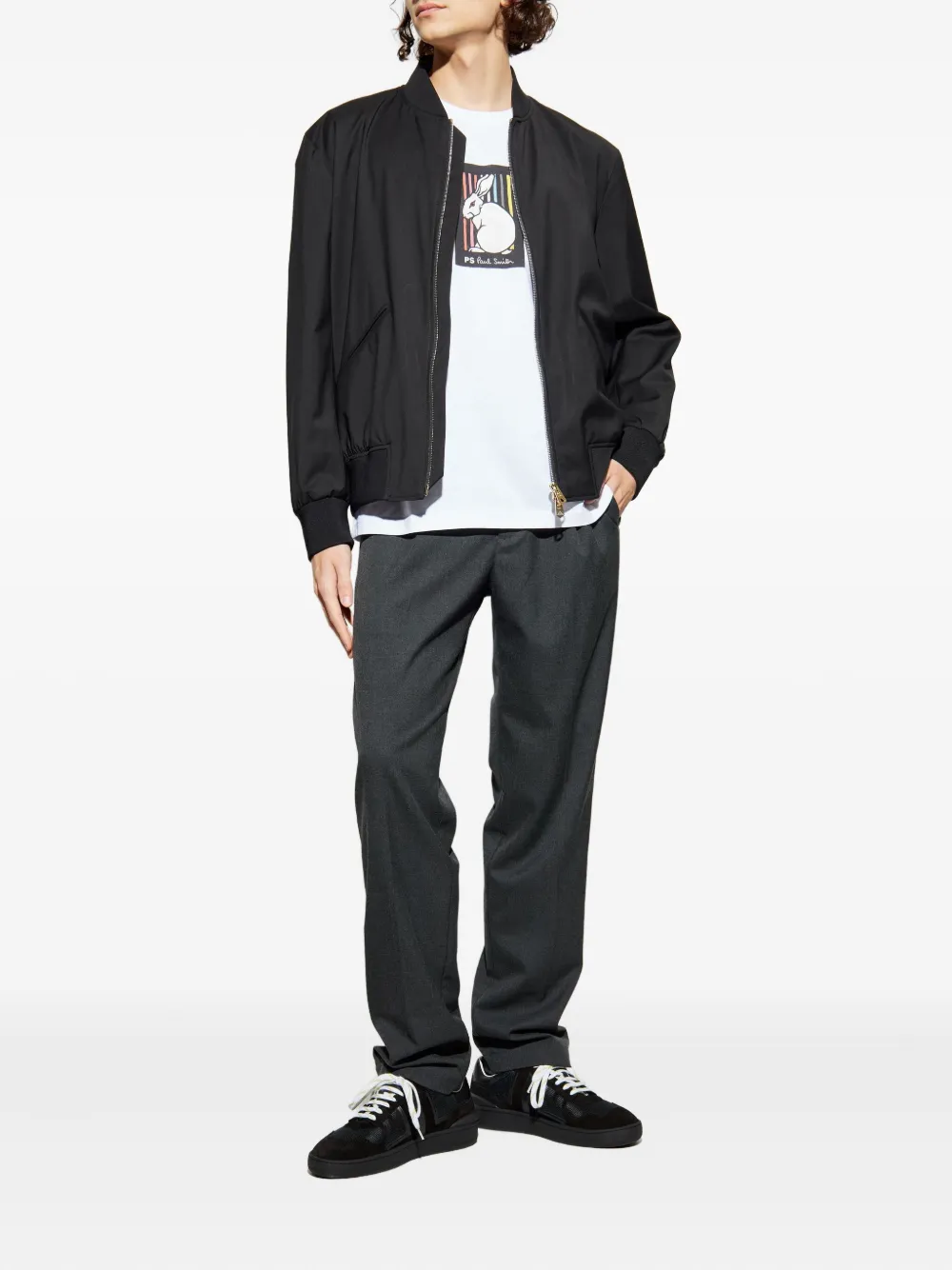 PS Paul Smith rabbit-print T-shirt - Wit