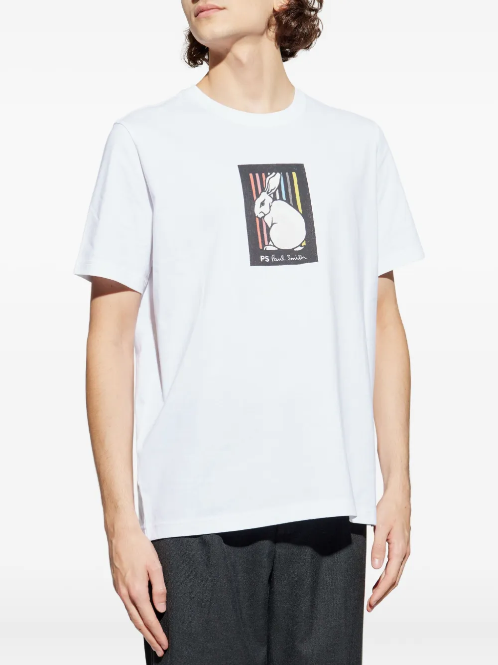 Ps By Paul Smith Rabbit-print T-shirt In Multi