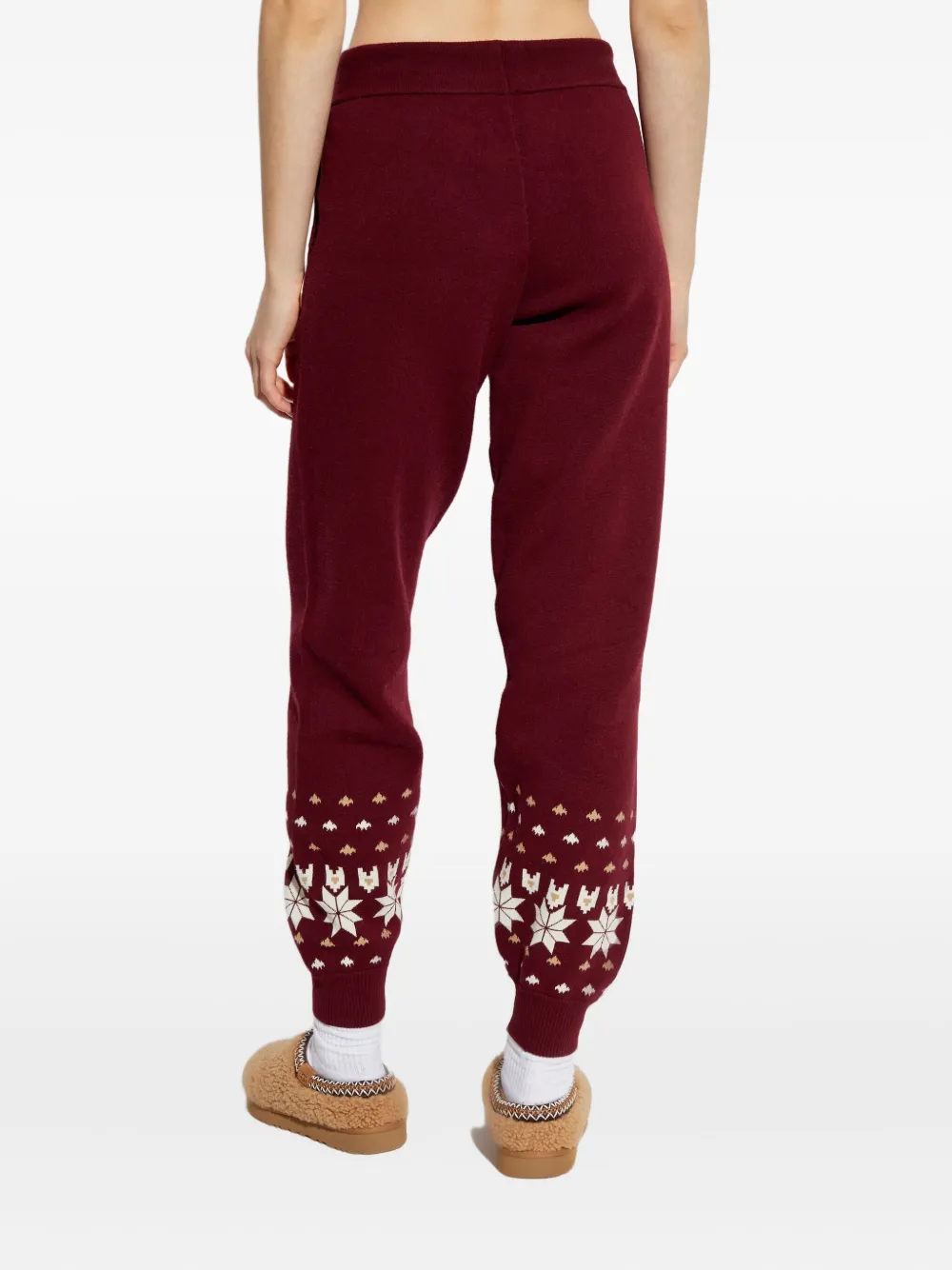 The Upside Le Ski Jojo Tassels Patterned Ski Pants In Red