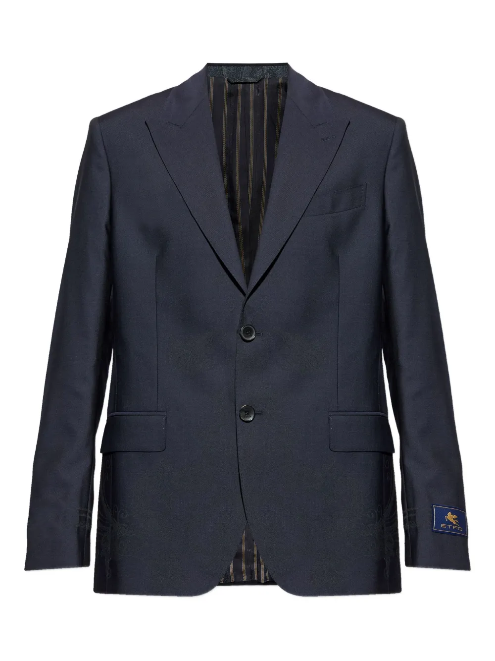 ETRO single-breasted wool blazer | Blue | Image 1