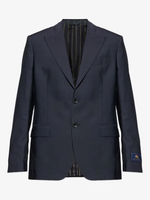 ETRO blazer en laine à simple boutonnage