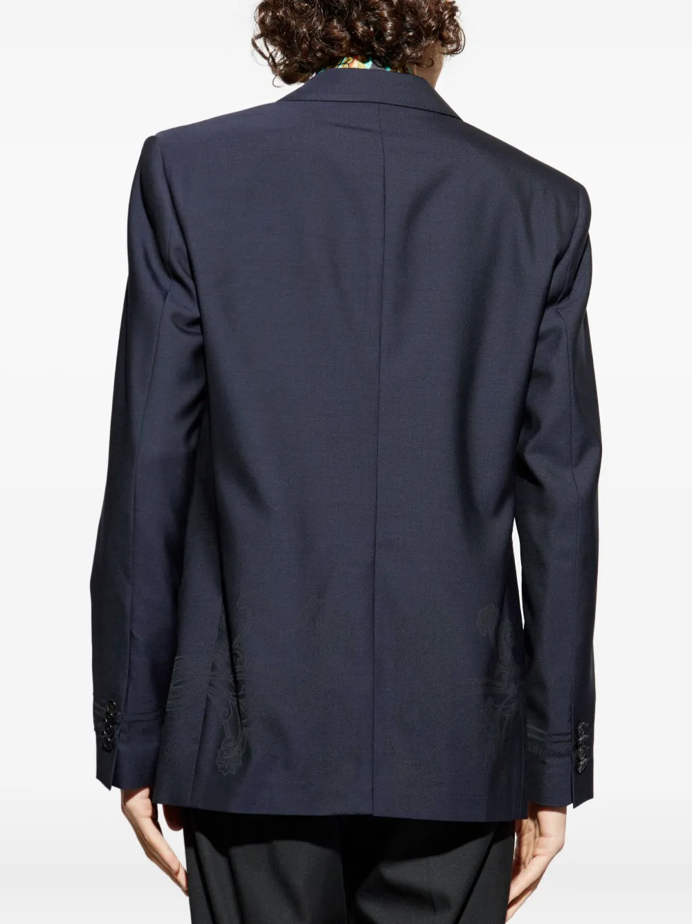 ETRO Wollen blazer met enkele rij knopen Blauw