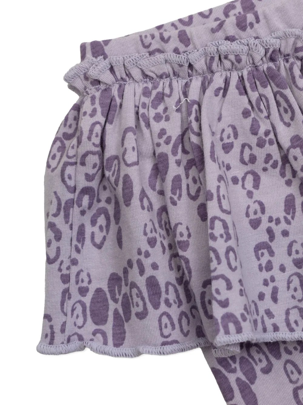 Mini Rodini Legging met luipaardprint en ruche taille Paars