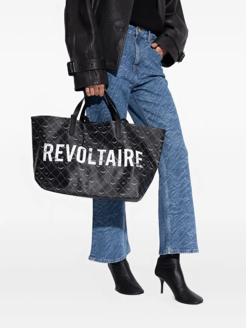 Zadig&Voltaire Shopper met logoprint - Zwart