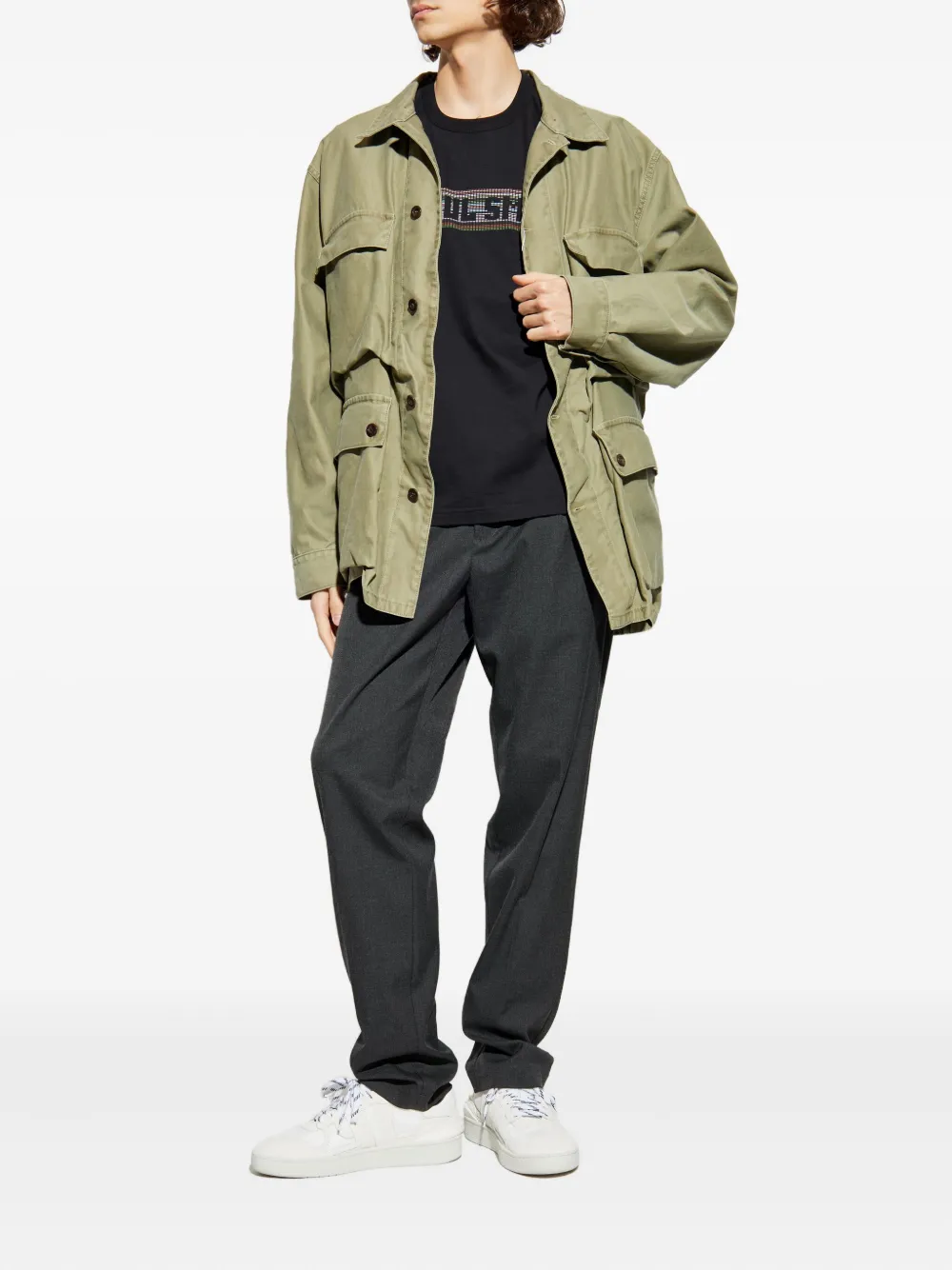 PS Paul Smith logo-print T-shirt - Zwart