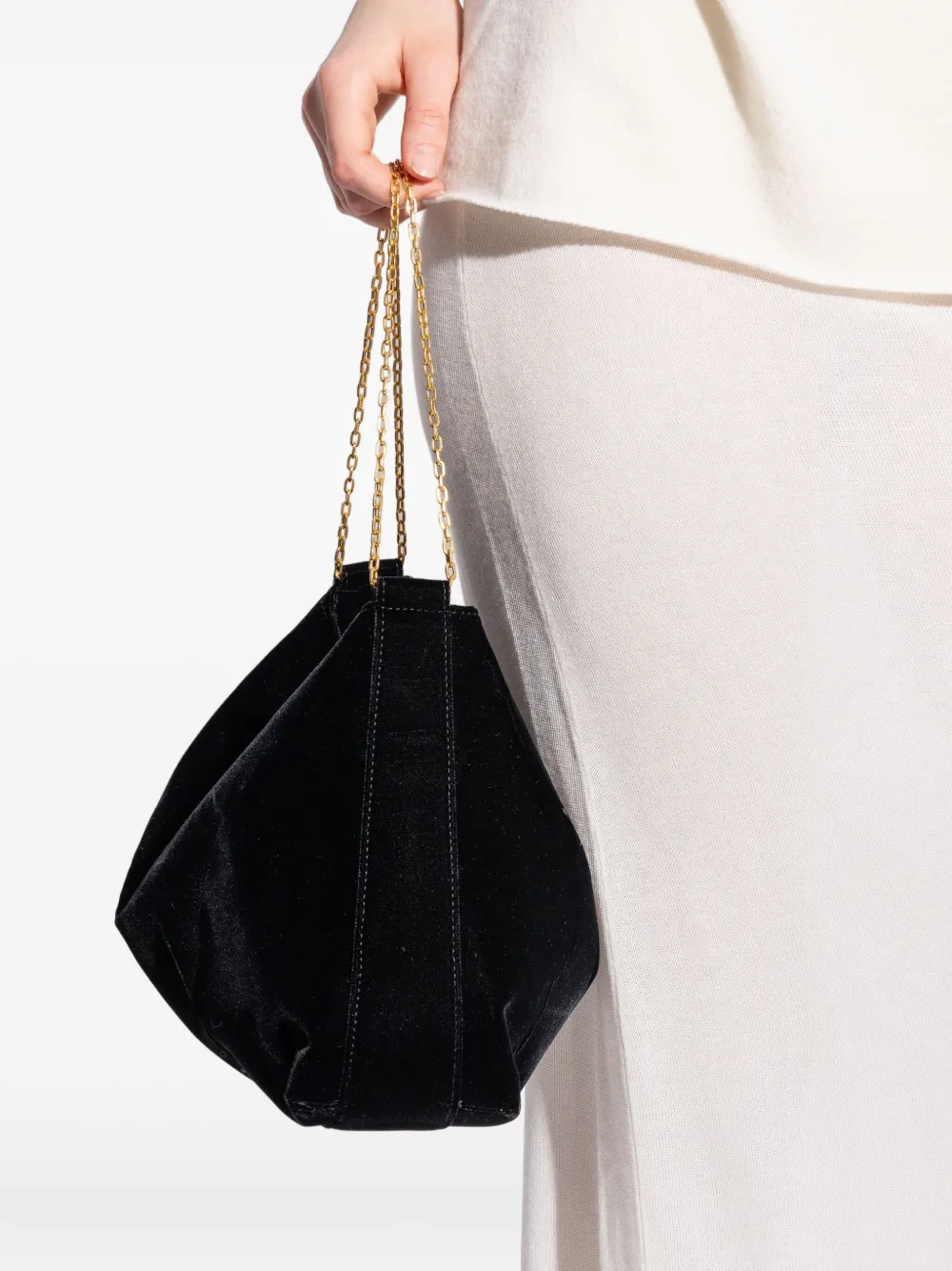 NEOUS Pavo West velvet shoulder bag - Zwart