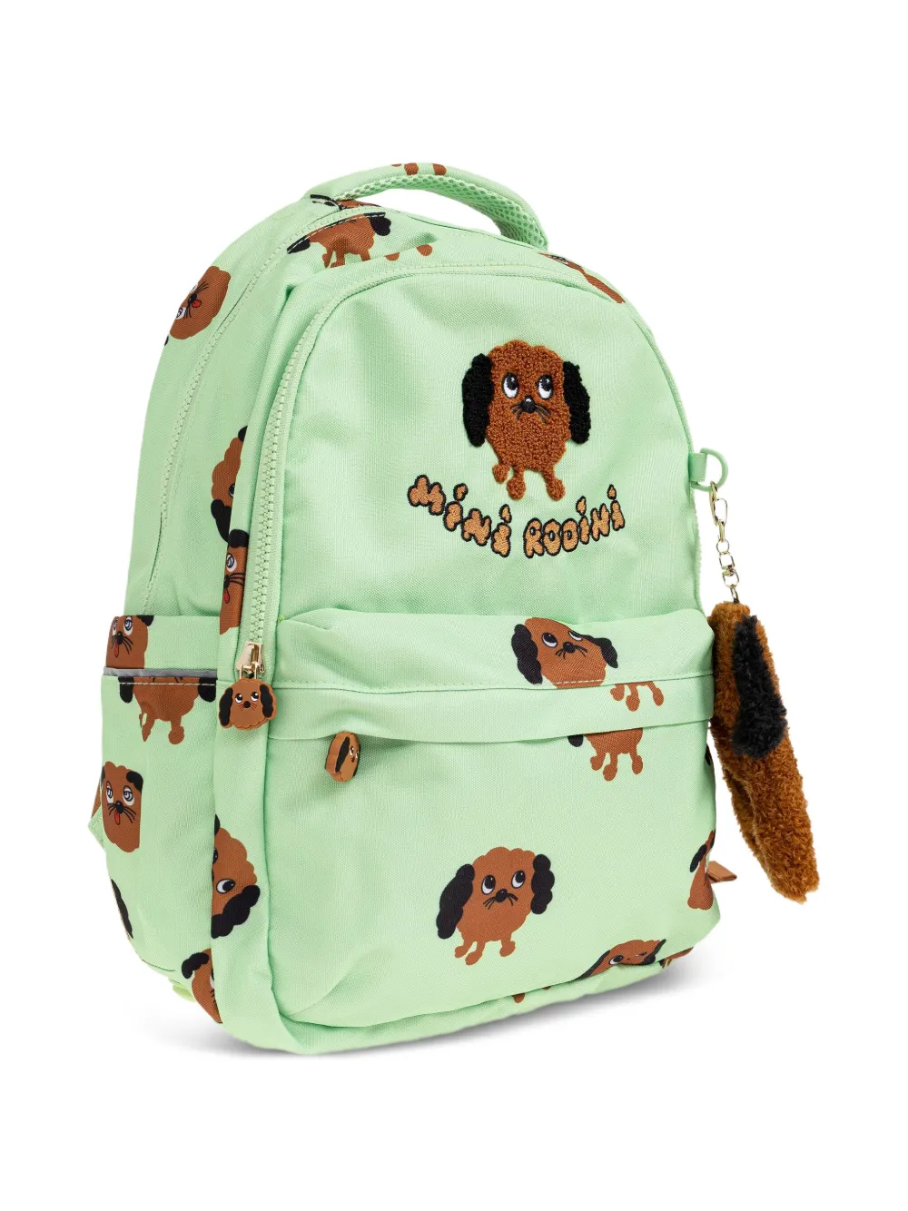 Mini Rodini Doggies rugzak met print Groen