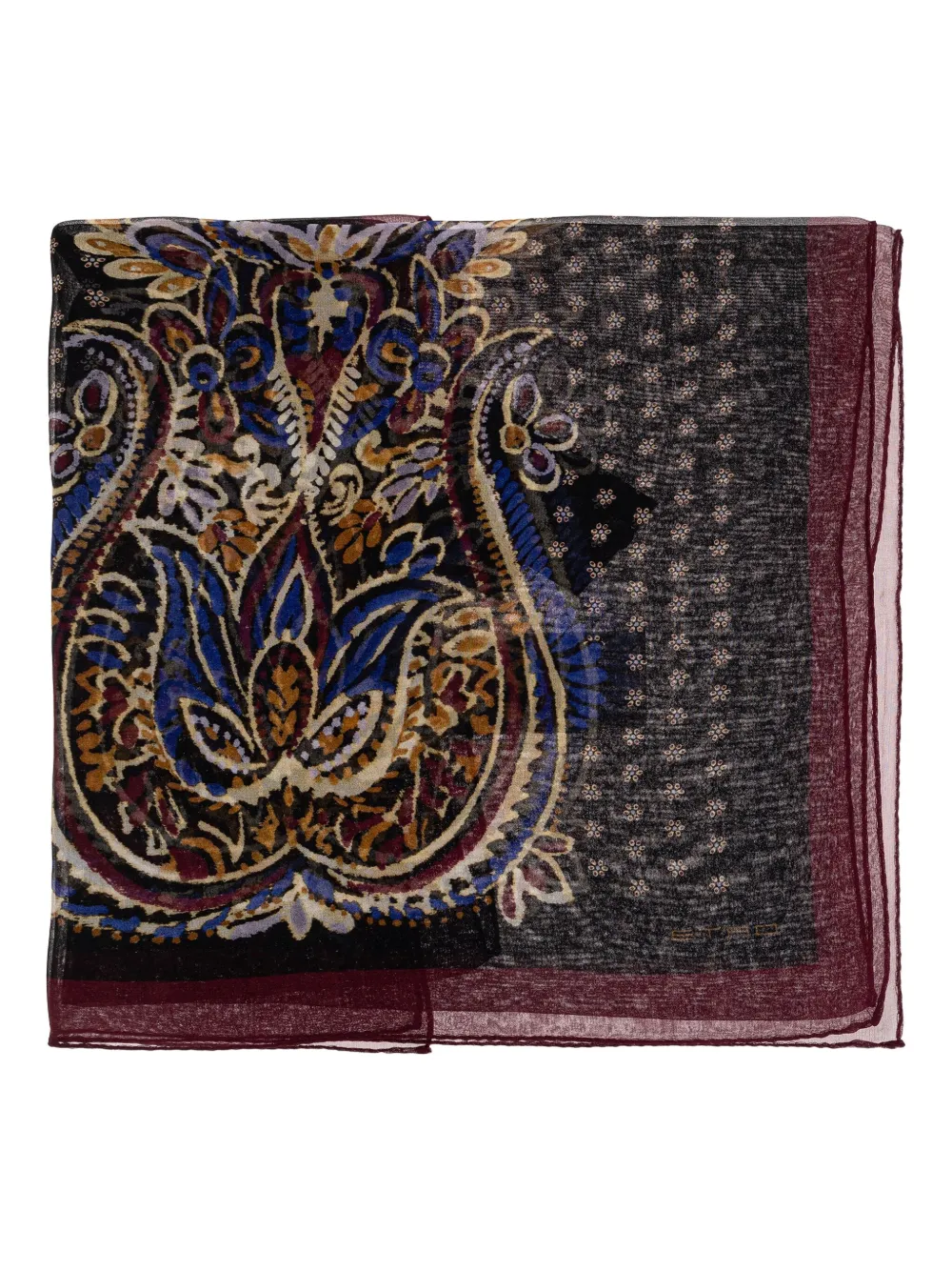 Etro Paisley-print Scarf In Black