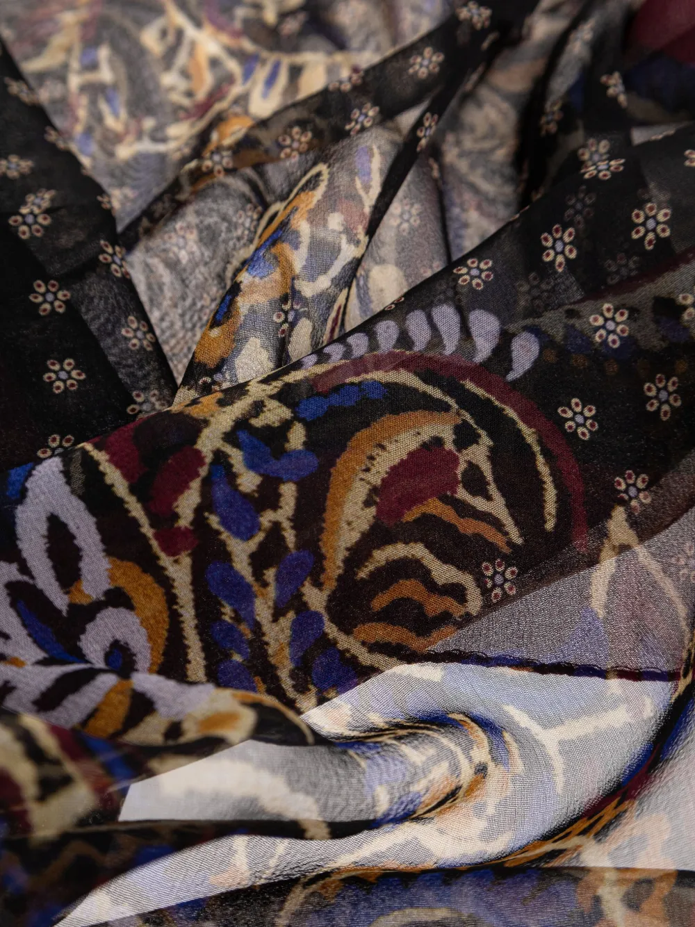 Etro Paisley-print Scarf In Black