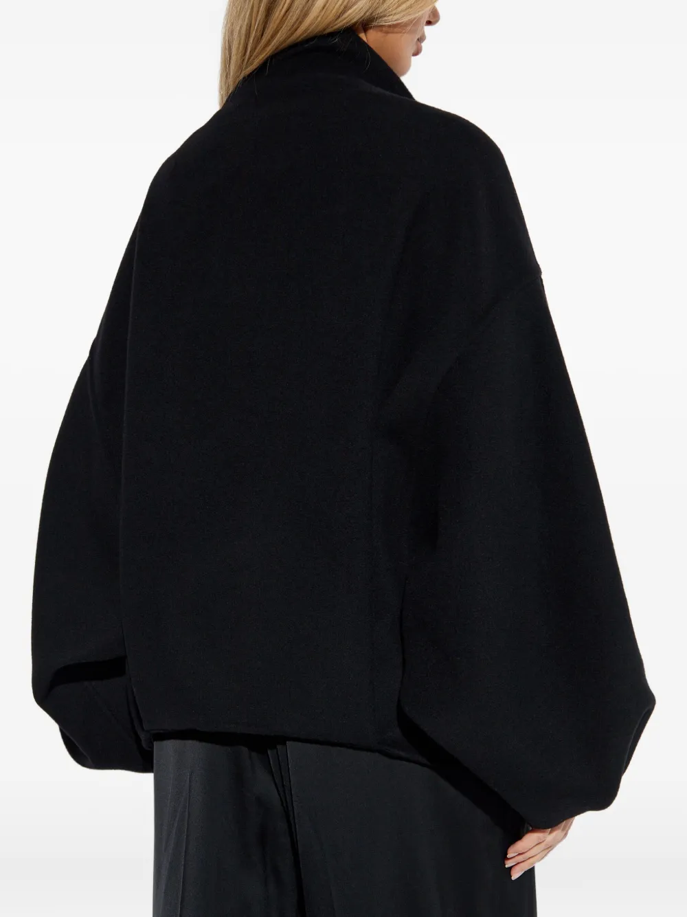 Darkpark "north Midioversize" Cashmere Wool Jacket In Black