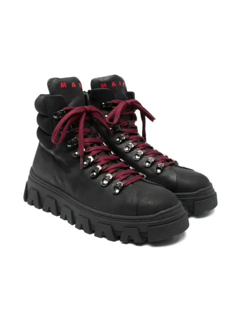 Marni Kids panelled lace-up boots
