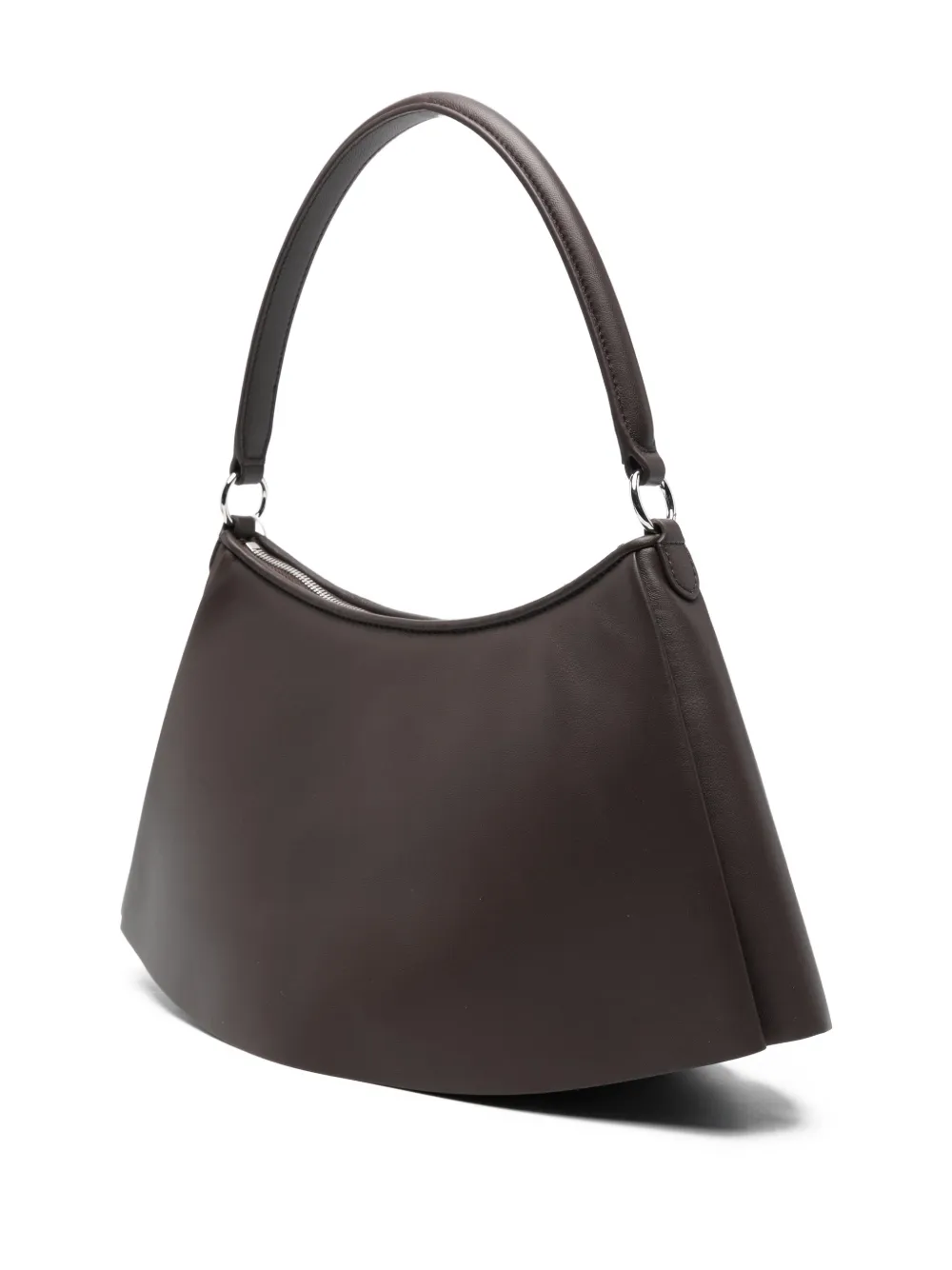 Lacoste Medium Pleated Shoulder Bag In Brown