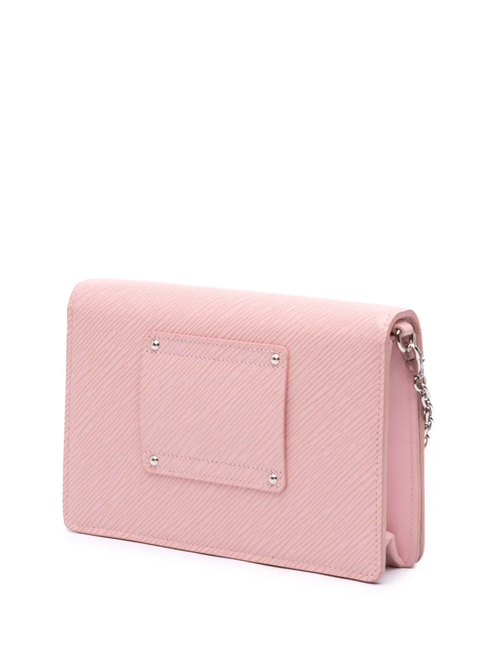 Pre-owned Louis Vuitton 2019 Epi Twist Belt Chain Wallet Crossbody Bag In Pink