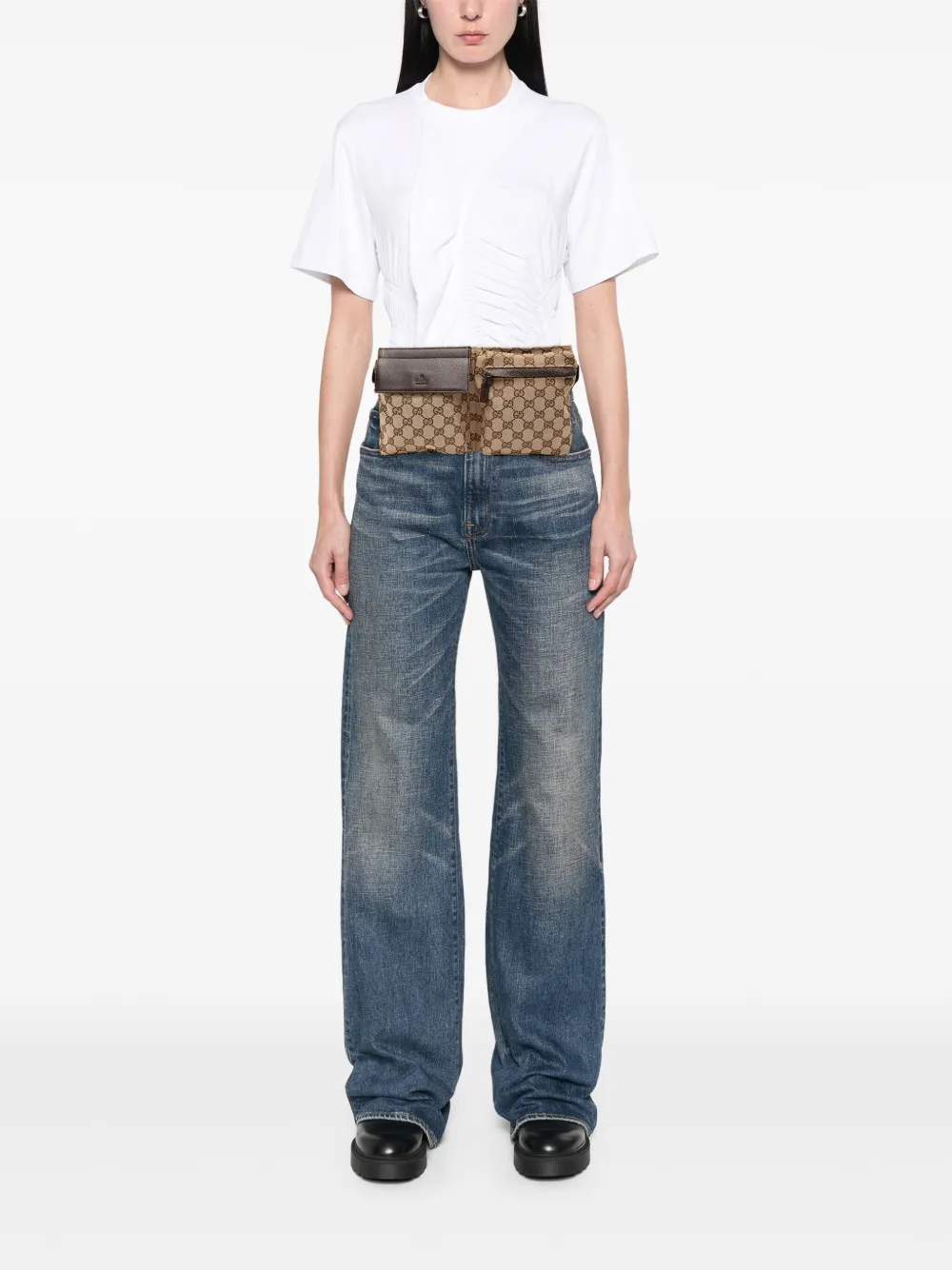 Gucci Pre-Owned 2000-2015 GG Canvas Double Pocket belt bag | Pre-Owned | Image 2