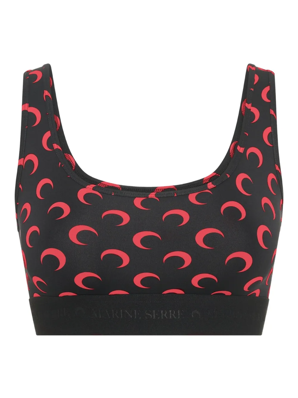 Marine Serre Crescent Moon-print Sports Bra In Multi