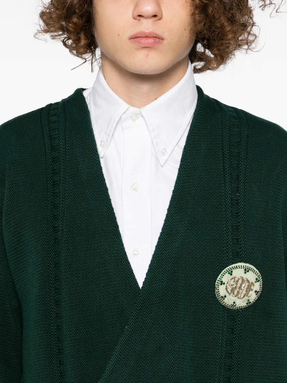 BODE Vest met dubbele rij knopen Groen