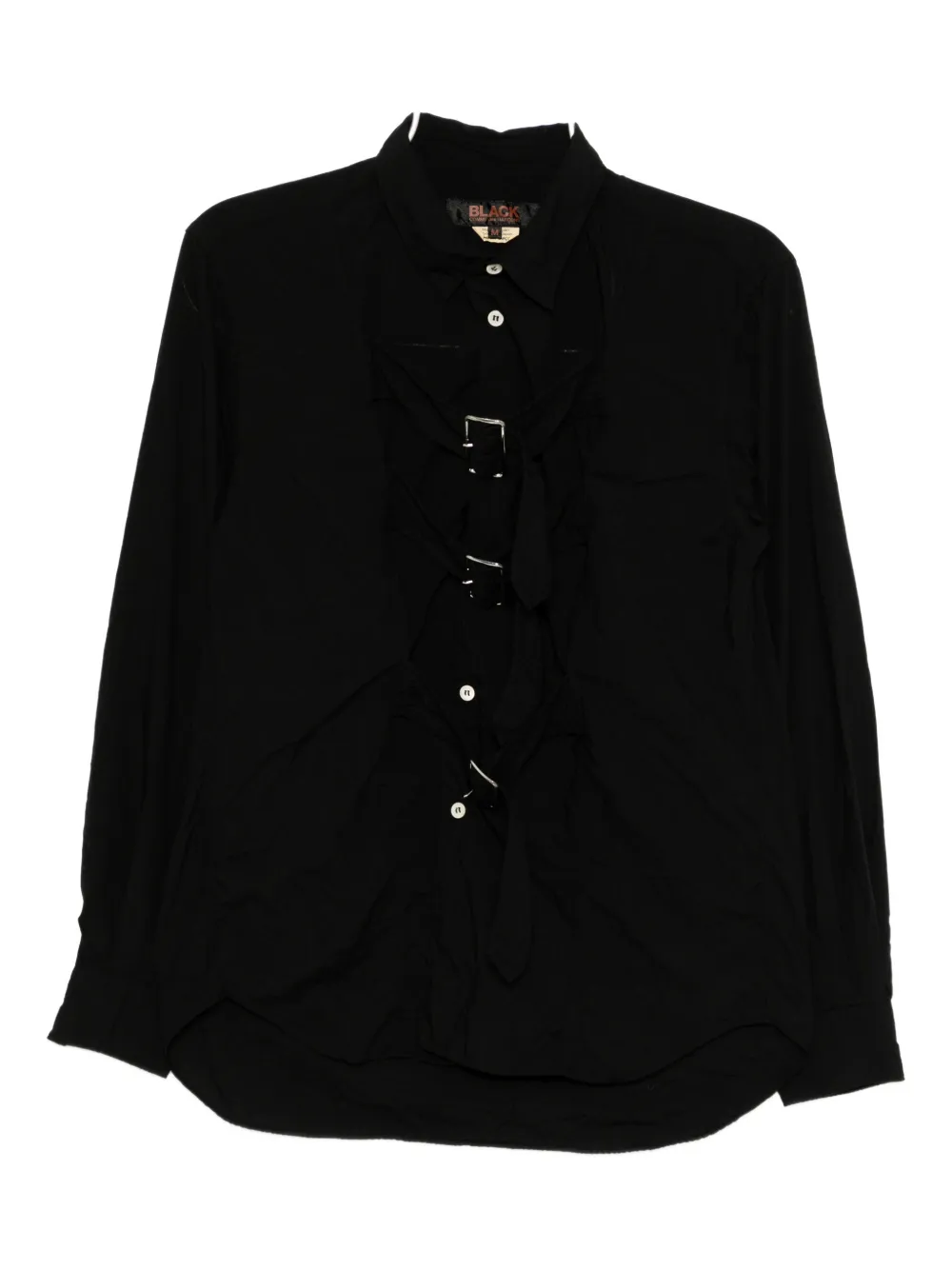 Black Comme Des Garçons Buckled Shirt In Black