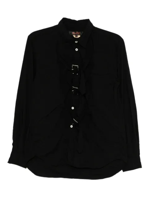 Black Comme Des Garçons buckled shirt