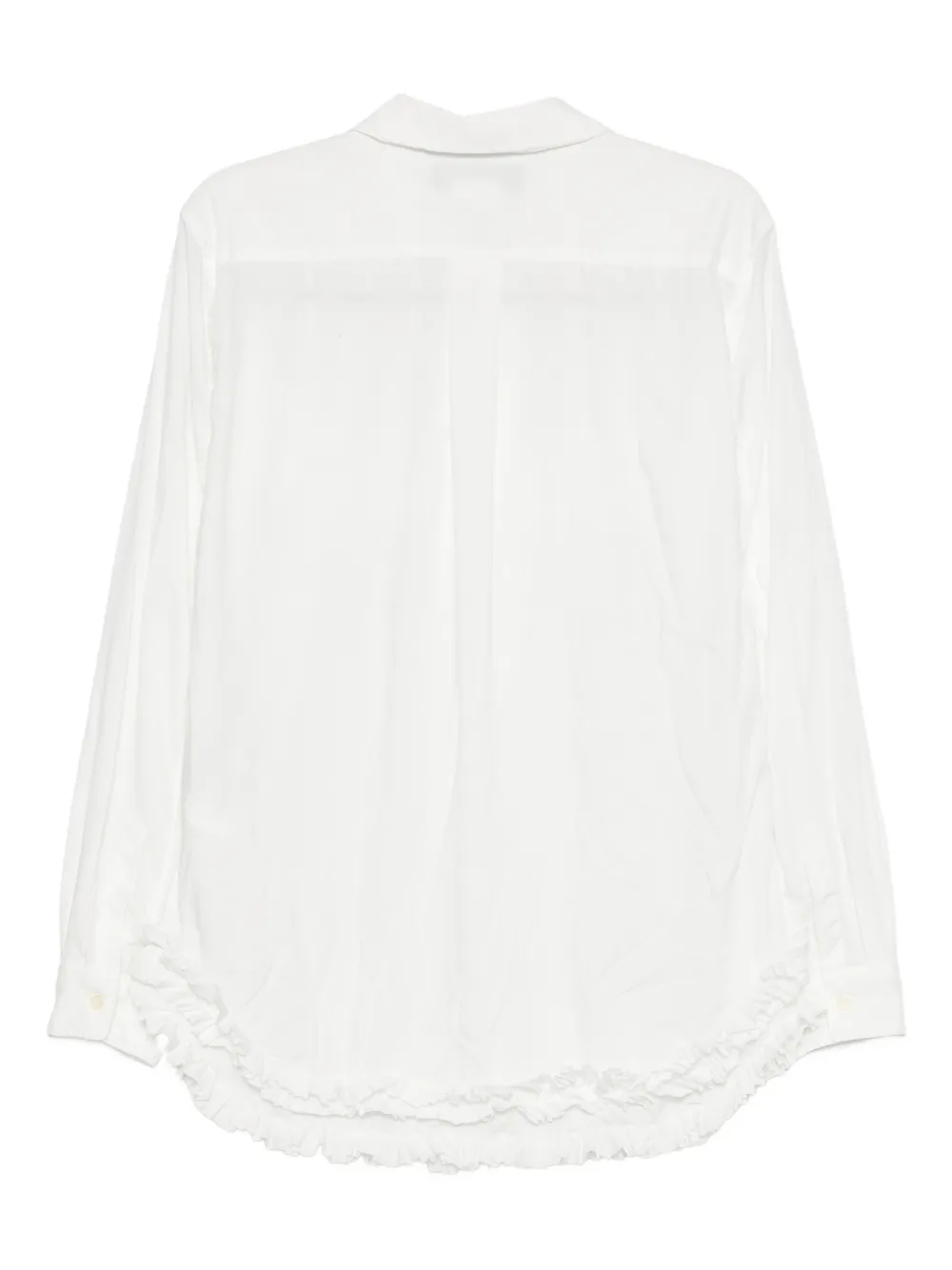 Black Comme Des Garçons Ruffled Shirt In White